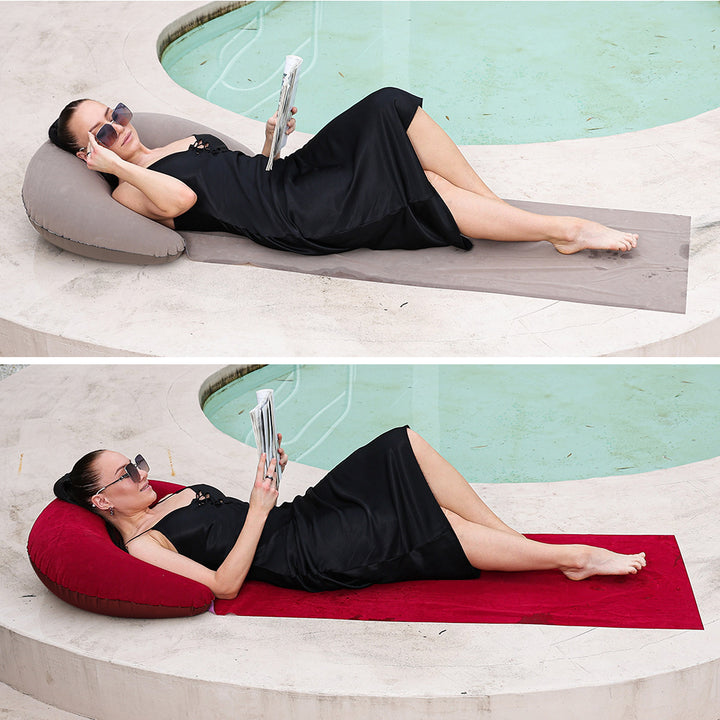 Women Inflatable Relax Lounger with Integrated Headrest Kalsten