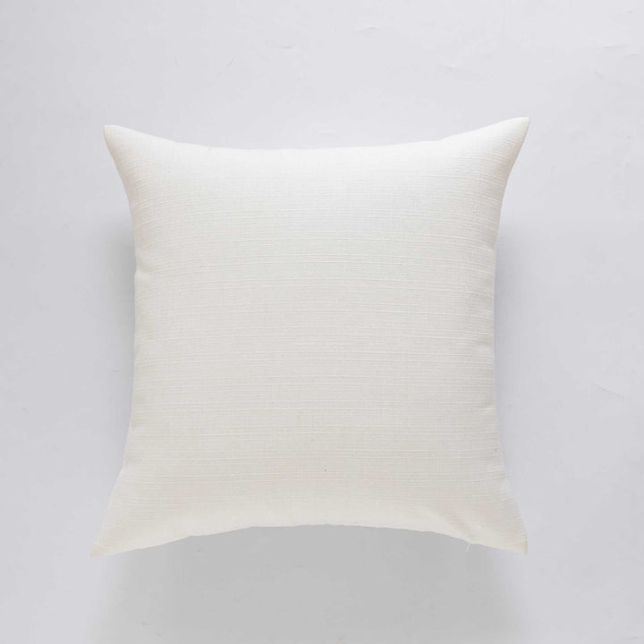 Handloom Slub-Weave Square Decorative Pillow Cover with Soft Canvas Back
