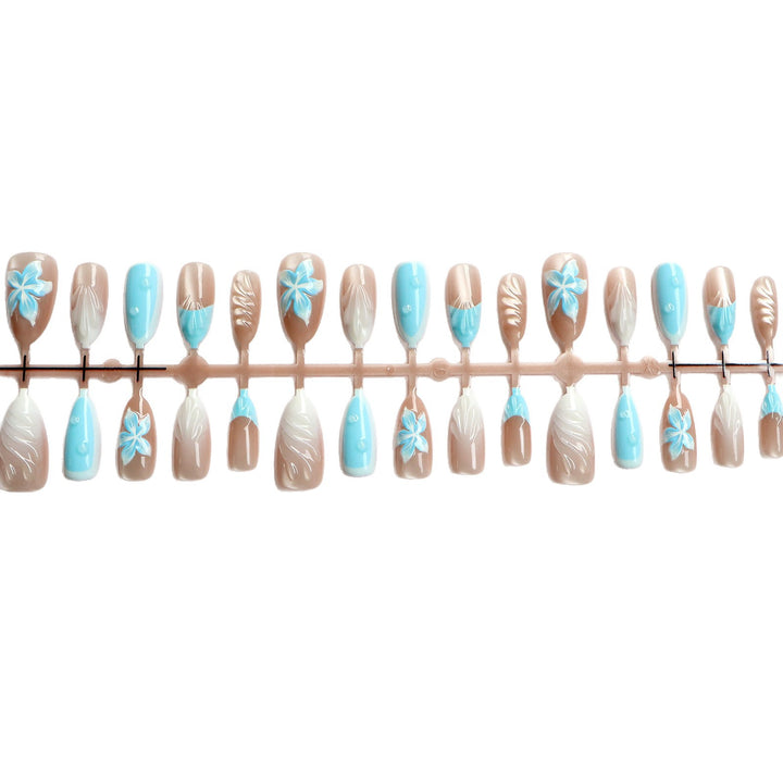 Tropical-Inspired Decorative Press-On Nail Art Kalsten