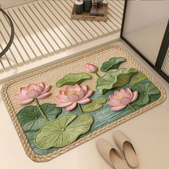 Floral Patchwork Bath Mat Kalsten