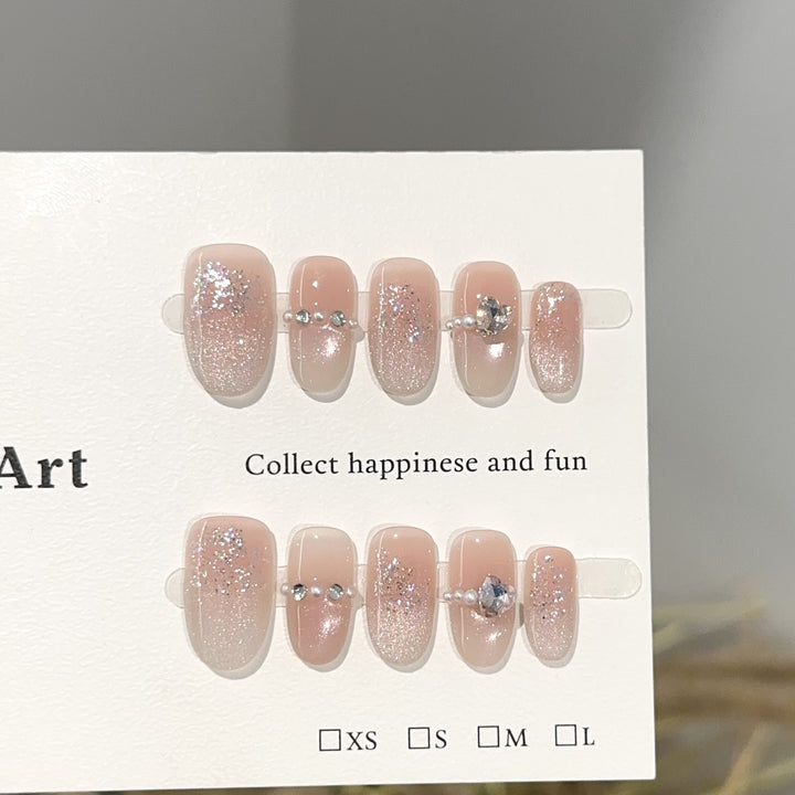 Premium Glitter Ombre Press-On Nail Art Set
