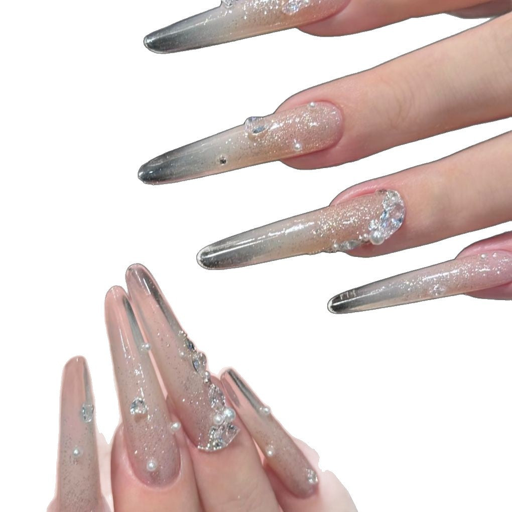 Decorative Glitter Stiletto Press-On Nails