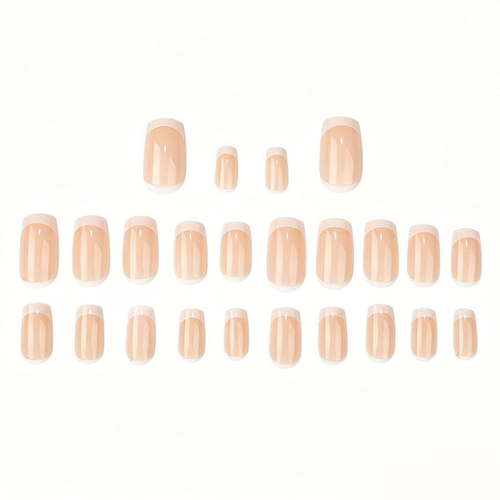 Artificial nail set with stylish French design and elegant shine Kalsten