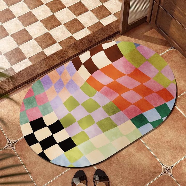Cat-Themed Plush Bath Mat for Bathroom Decor