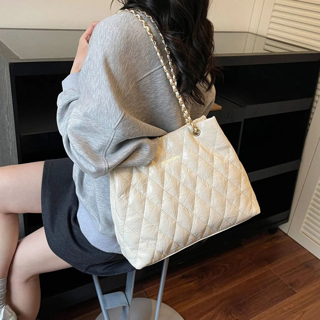 Quilted Chain-Handle Handbag Kalsten