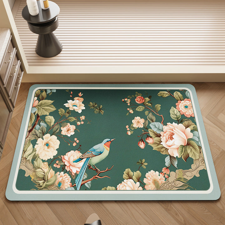 Floral Design Kitchen Mat Kalsten