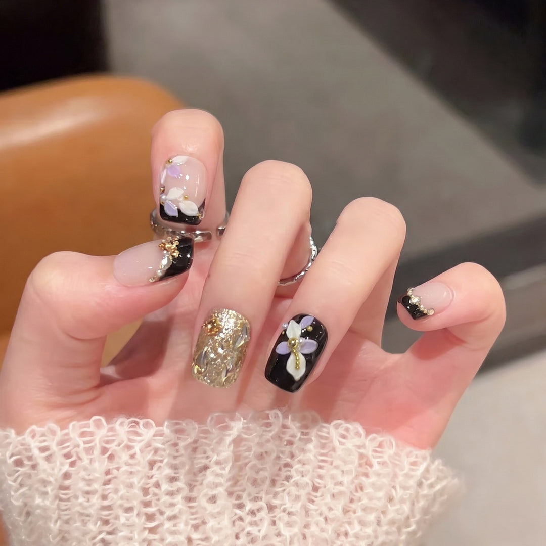 Decorative Floral Press-On Nail Art Set Kalsten 1788223891