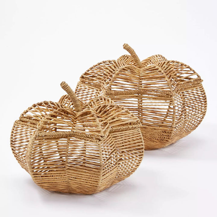 Handcrafted fruit basket in pumpkin design Kalsten