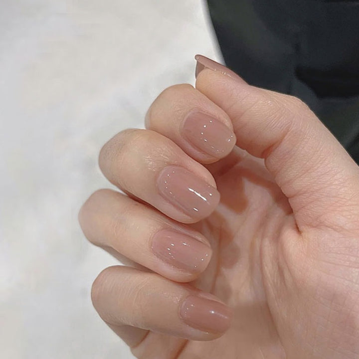 Glossy Short Press-On Nails