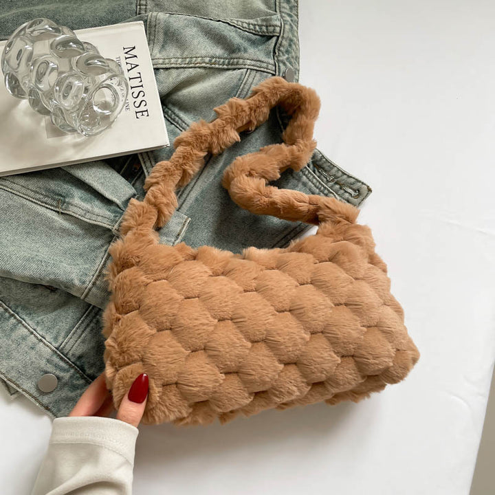 Cozy Textured Plush Handbag Kalsten