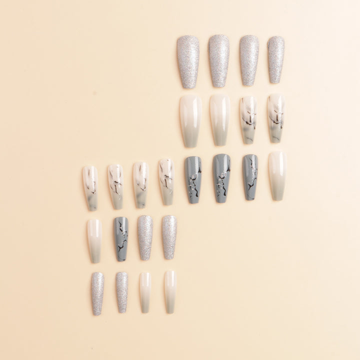 Artistic Marble Effect Press-On Nail Set Kalsten