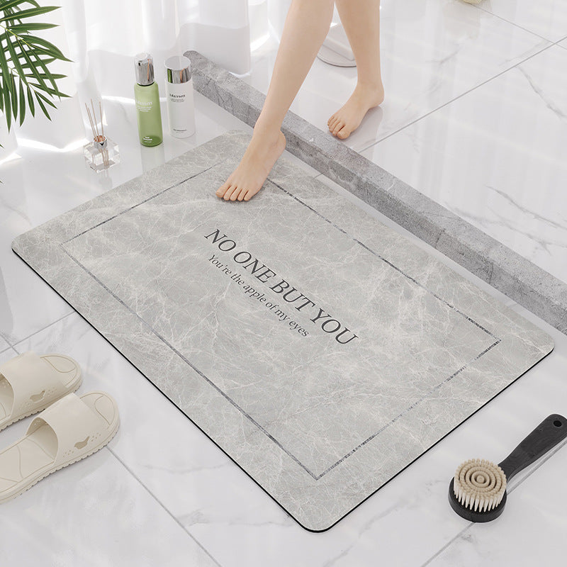 Elegant Marble Design Bathroom Mat Kalsten