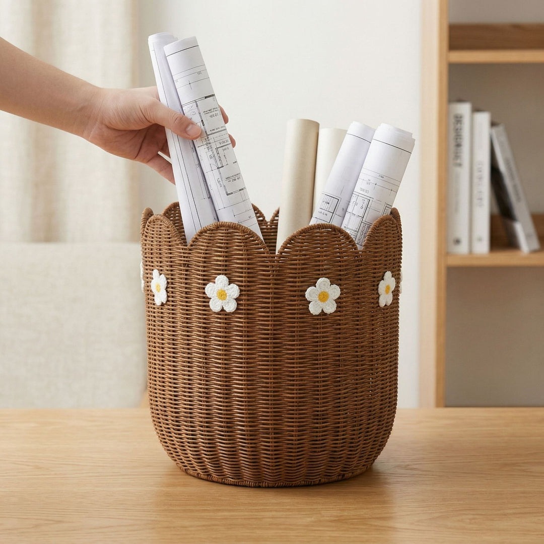 Decorative basket with wavy edge Kalsten