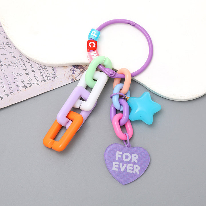 Playful keychain with colorful plastic chains Kalsten