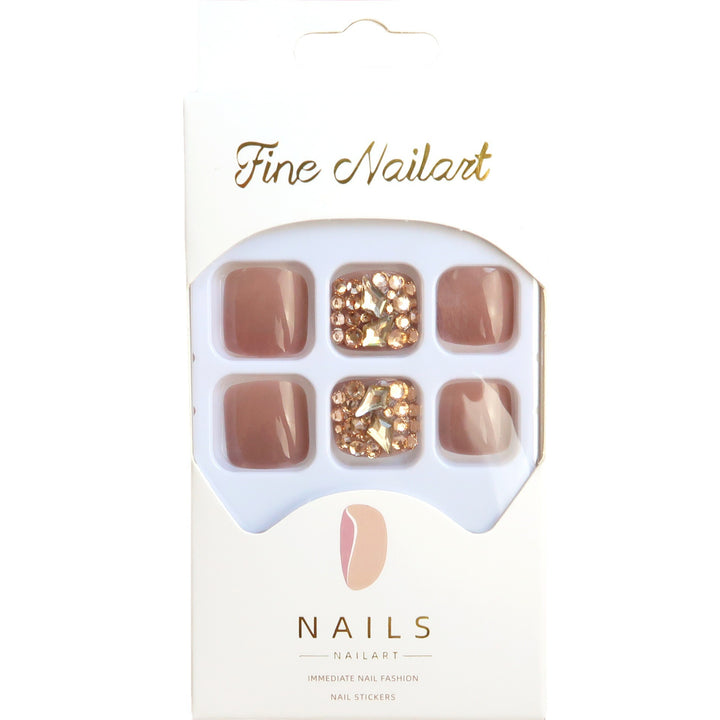 Decorative Rhinestone Press-On Toenails