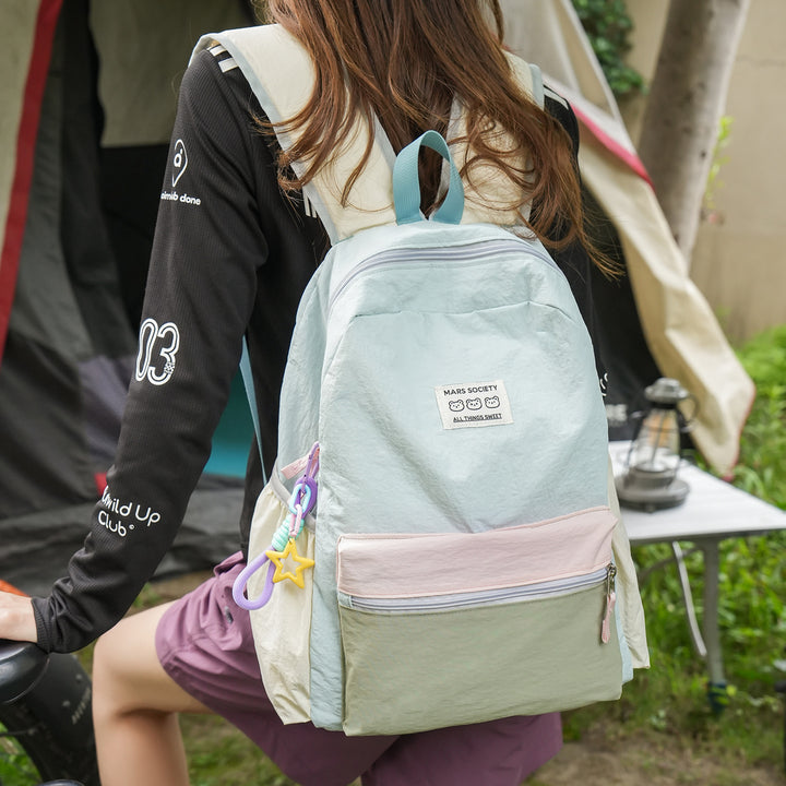 Color-Block Casual Backpack Kalsten