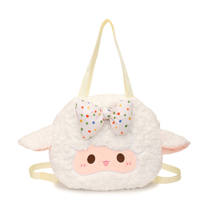 Plush Backpack with Cute Lamb Design Kalsten