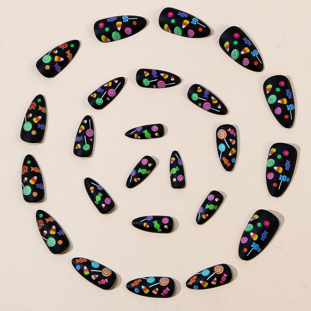 Festive Candy-Themed 3D Nail Art Extensions Kalsten