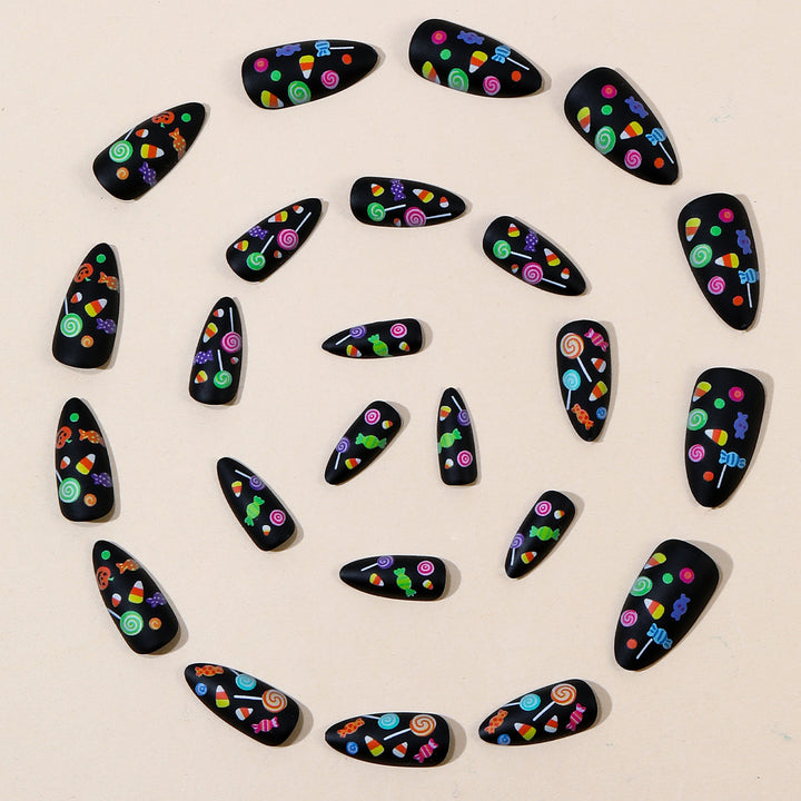 Festive Candy-Themed 3D Nail Art Extensions Kalsten