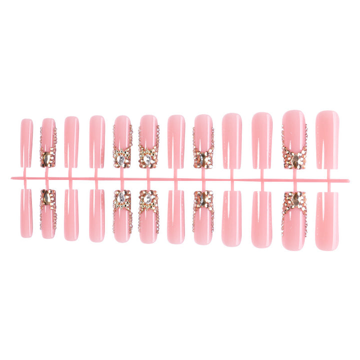 Glamorous Rhinestone-Embellished Press-On Nail Set Kalsten