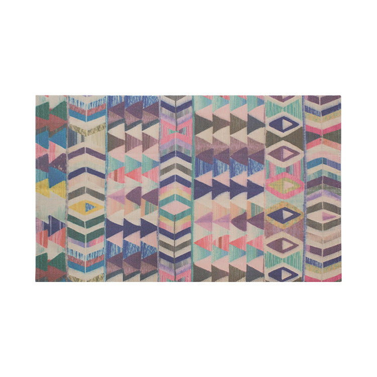 Flat woven washable table runner made of easy-care cotton-polyester blend with Moroccan ornament pattern