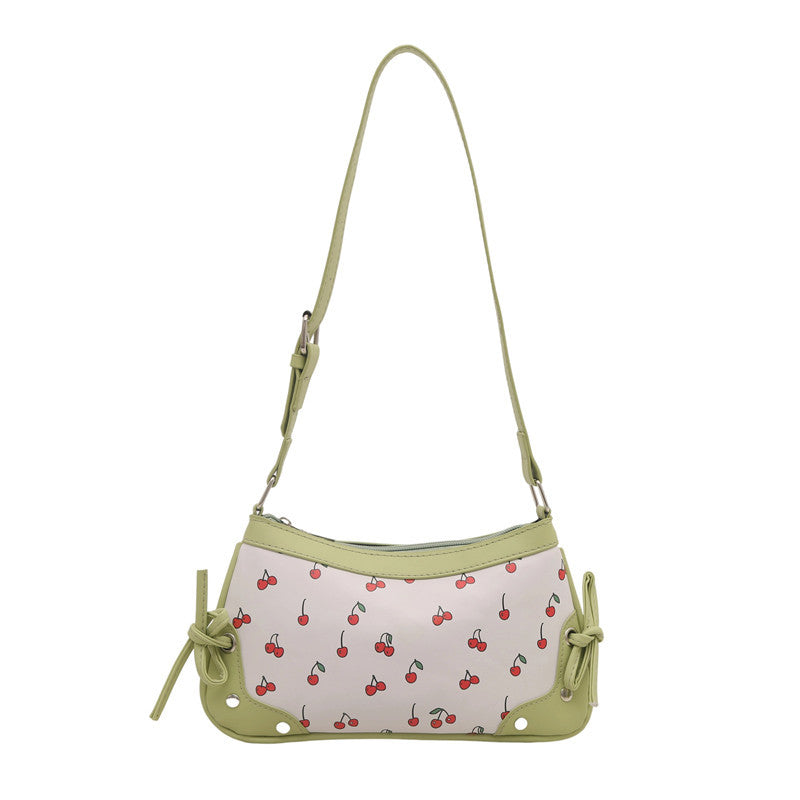 Charming Cherry Print Crossbody Bag