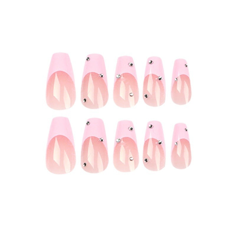 Elegant artificial nails with glitter and ombre effect Kalsten
