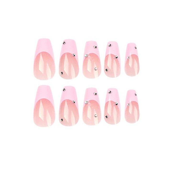 Elegant artificial nails with glitter and ombre effect Kalsten