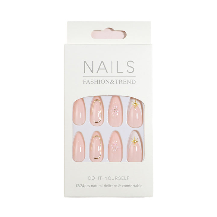 Decorative Press-On Nail Set with Star Accents Kalsten