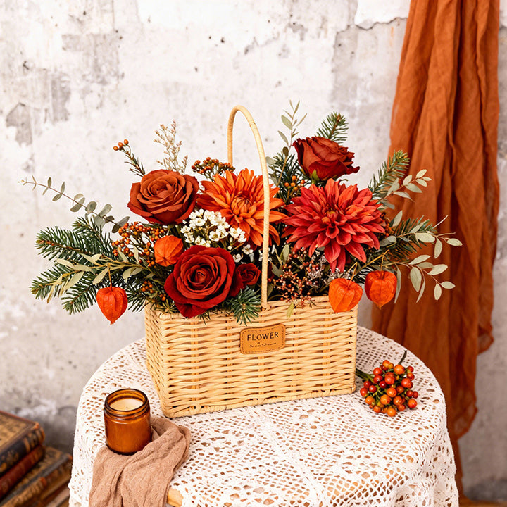 Decorative Wicker Storage Basket Kalsten