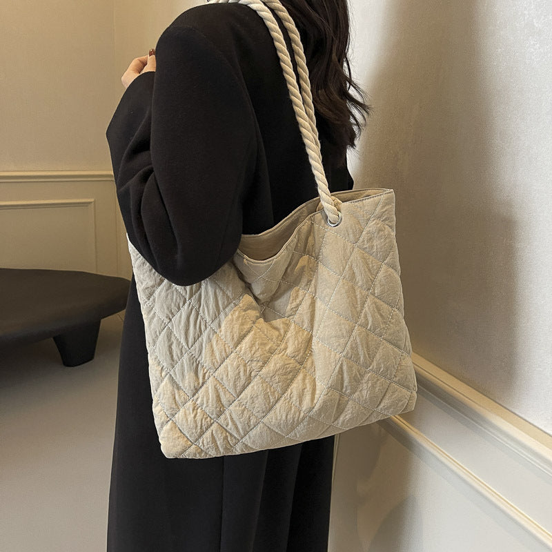 Quilted Beach Tote Bag