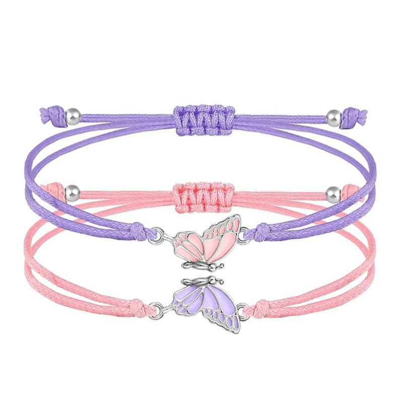 Butterfly Charm Necklace and Bracelet Set Kalsten