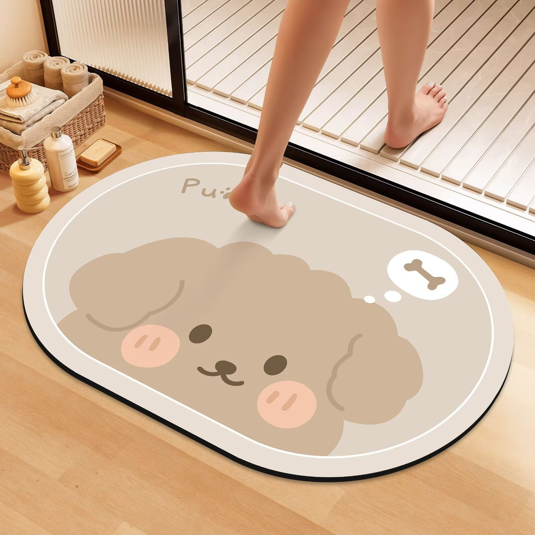 Artistic Floral Bath Mat Kalsten