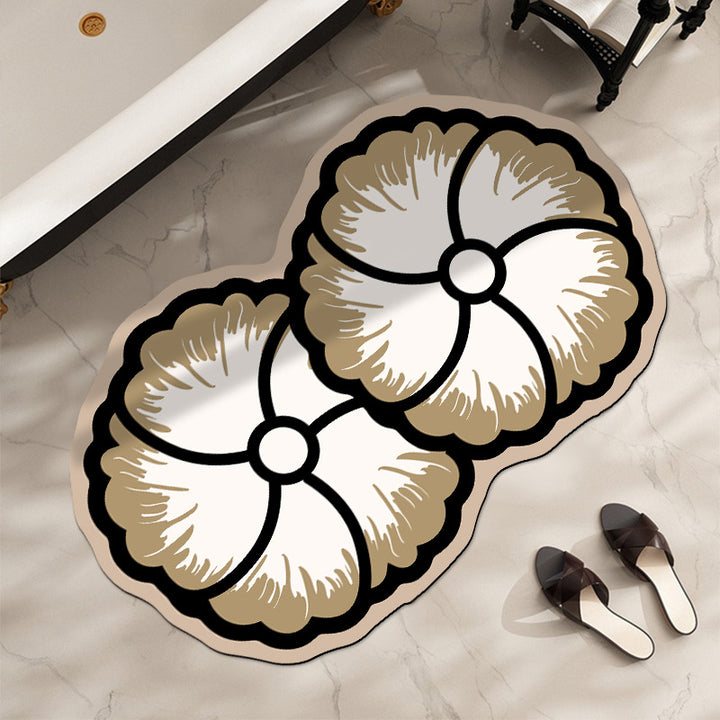Floral-Inspired Decorative Area Mat