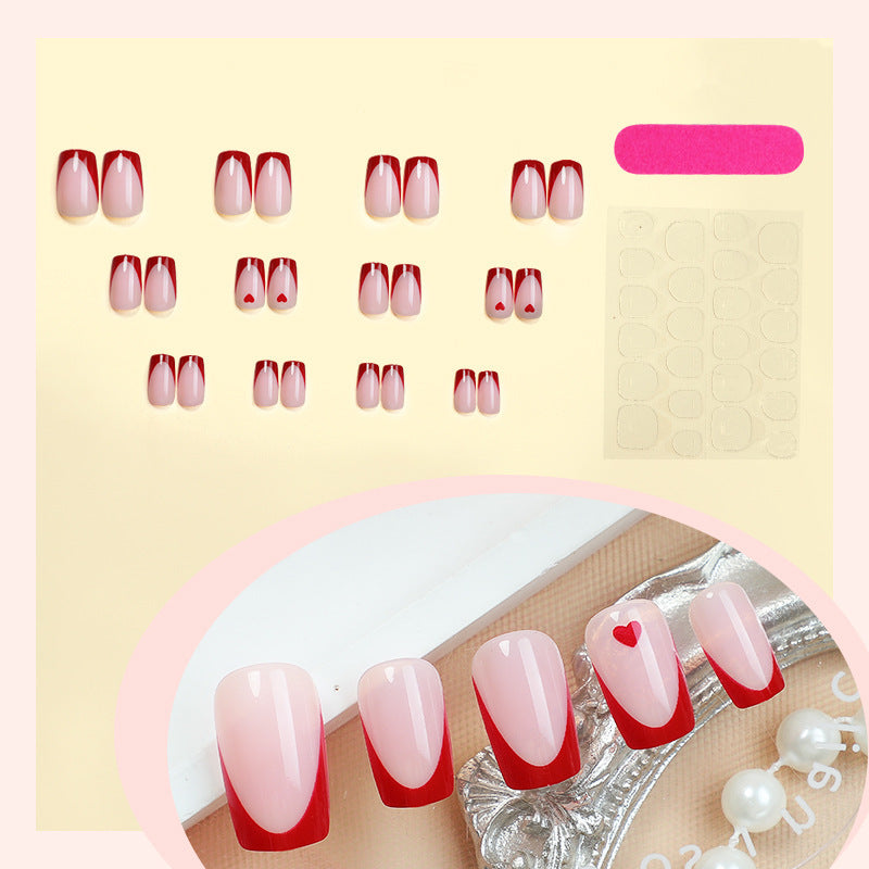 Elegant Heart Design Press-On Nails Kalsten