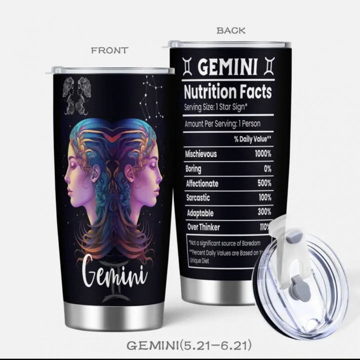 Double-Wall Vacuum Insulated Stainless Steel Travel Tumbler With Spill-Resistant Lid And Printed Cow Sunflower Design