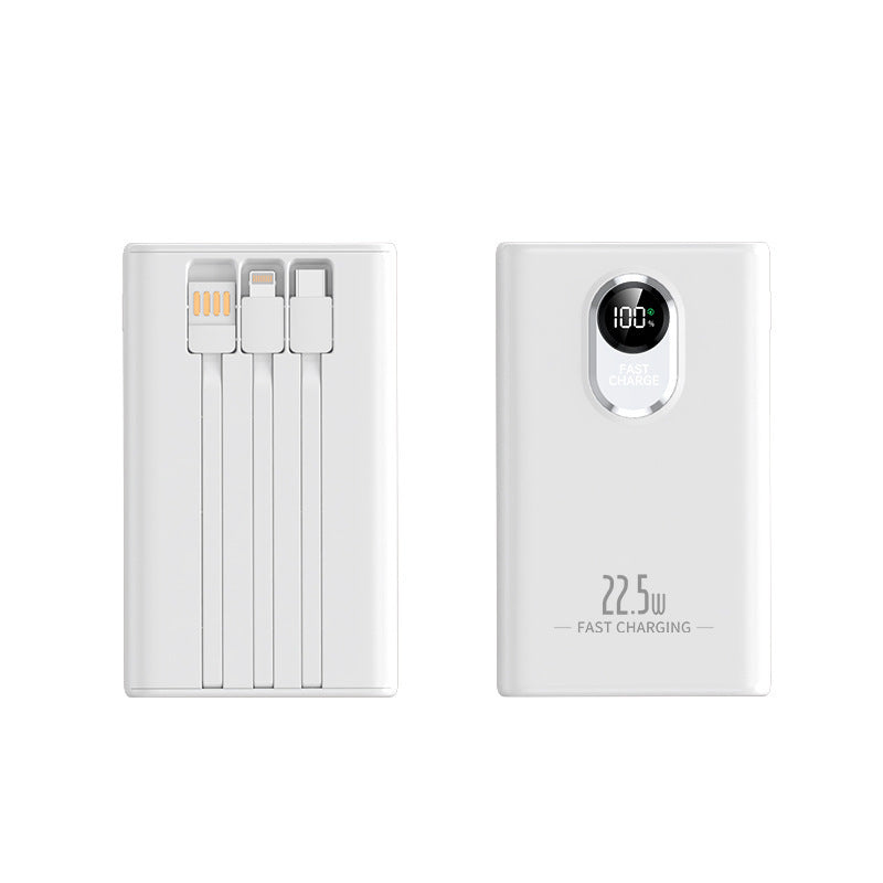 Portable power bank with integrated multifunction charging cable and LCD display Kalsten