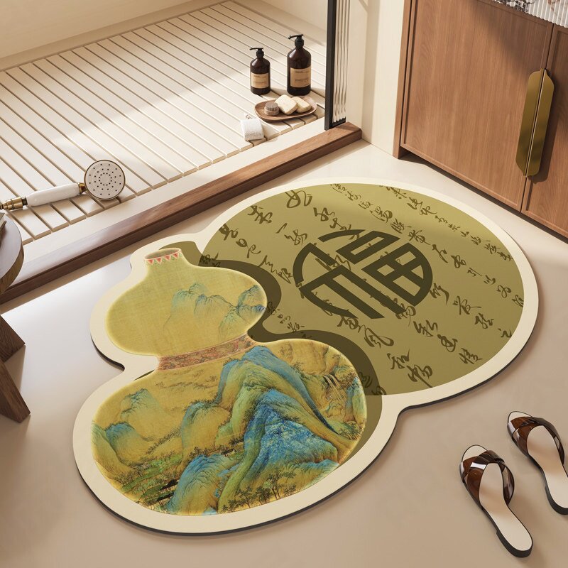 Playful Bear-Themed Plush Bath Mat