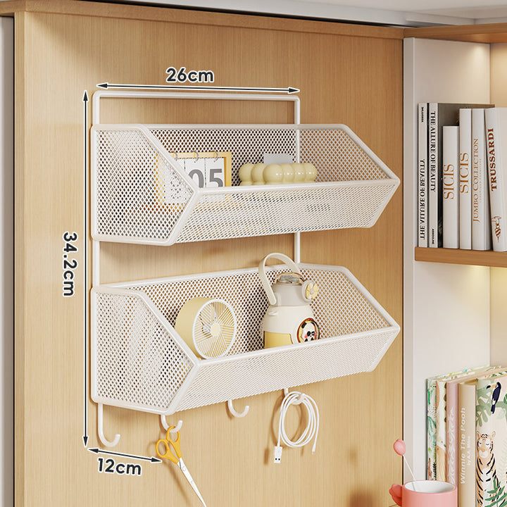 Over-Cabinet Mesh Hanging Storage Basket Shelf Organizer