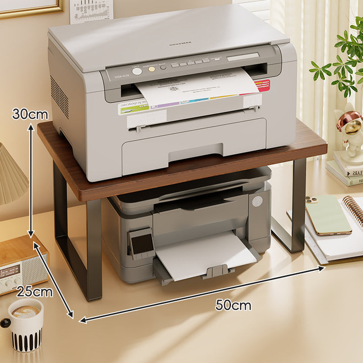 Compact TwoTier Wooden Desktop Printer and Monitor Riser