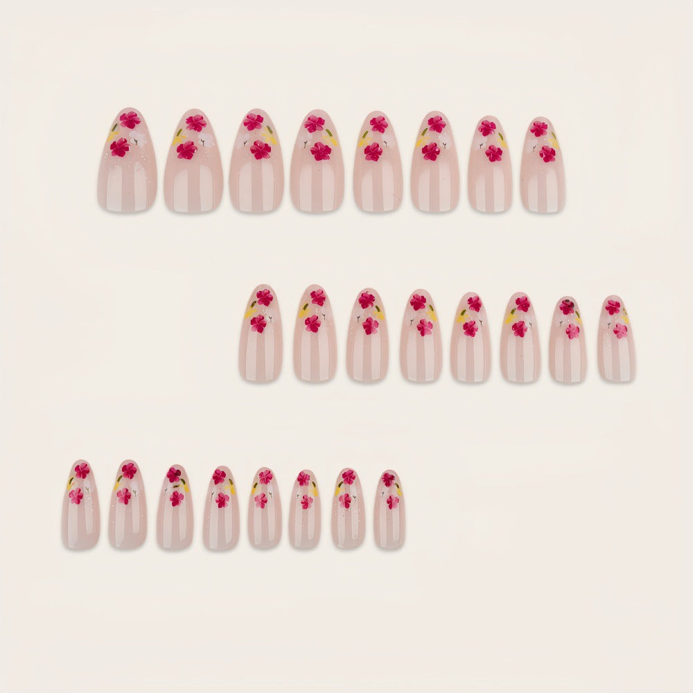Elegant artificial nails with floral decorations Kalsten