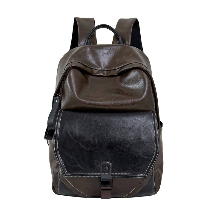 Stylish Multi-Compartment Leather Laptop Backpack Kalsten