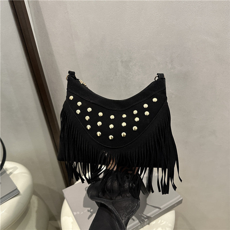 Bohemian Fringe Detail Crossbody Bag Kalsten