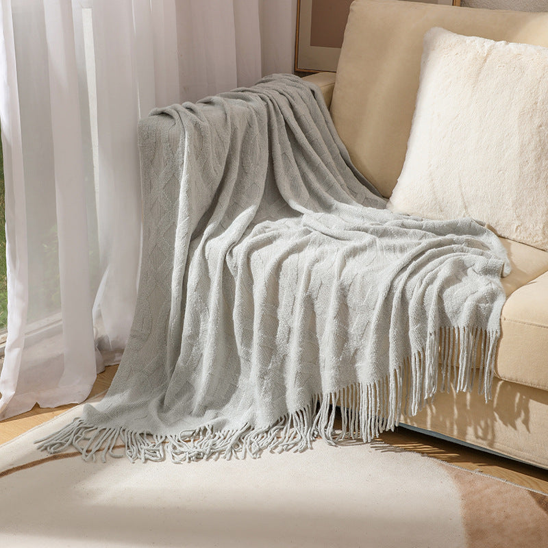 Premium Textured Knit Throw Blanket Kalsten