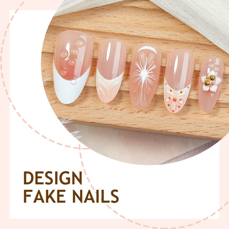 Art nail set with floral and elegant designs Kalsten