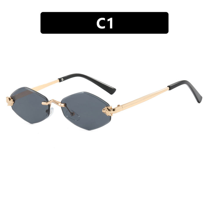 Women's geometric sunglasses with double metal frame and protective lenses Kalsten