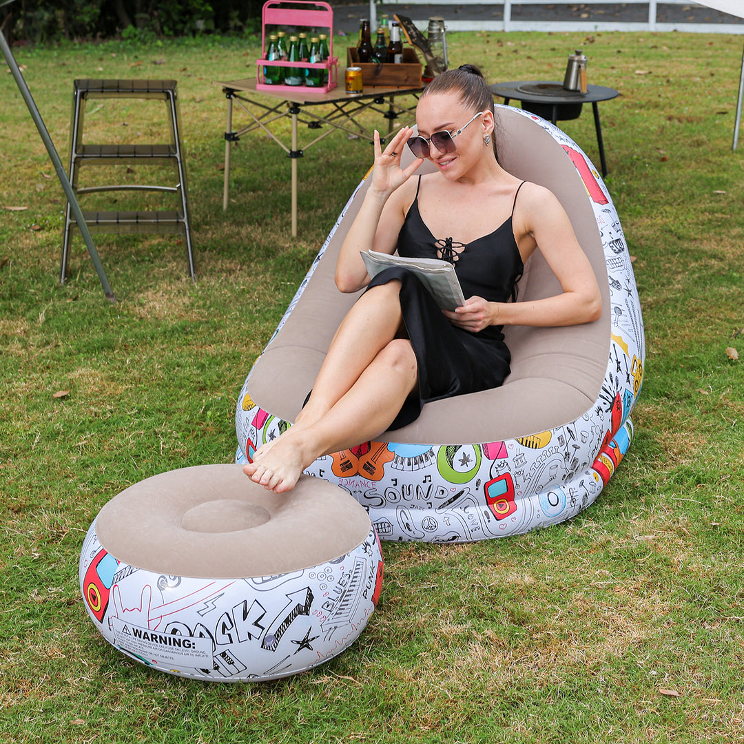 Women Inflatable Comfort Sofa with Ergonomic Backrest Kalsten