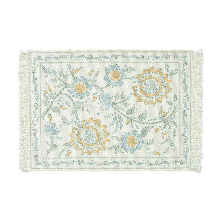 woven cotton rug