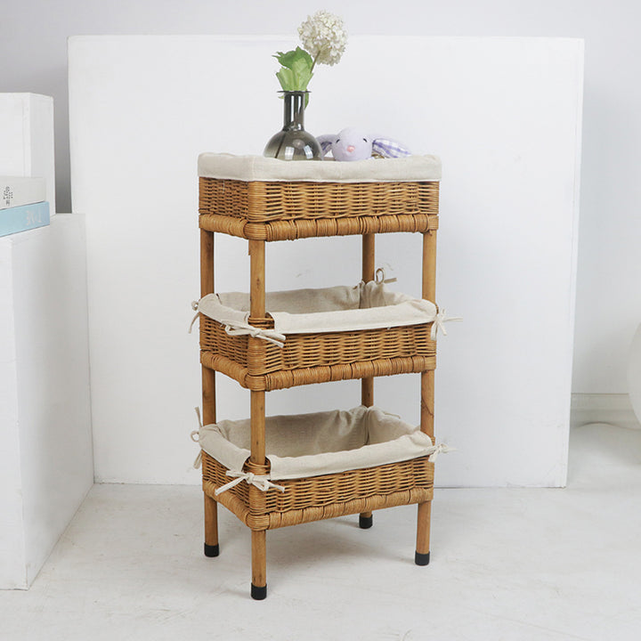 Versatile shelf cart with woven baskets Kalsten