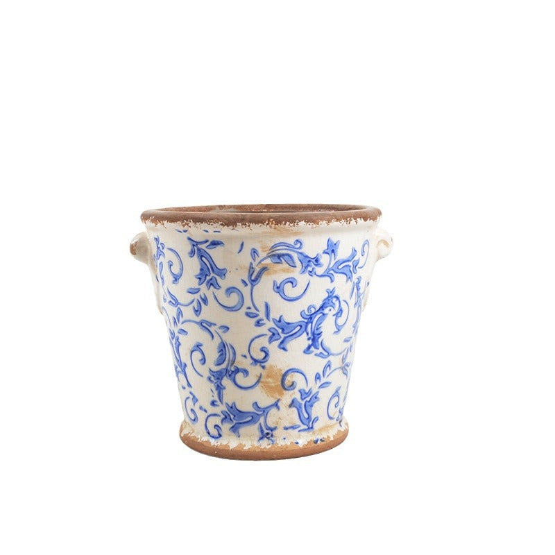 Decorative flower pot with floral embellishments Kalsten